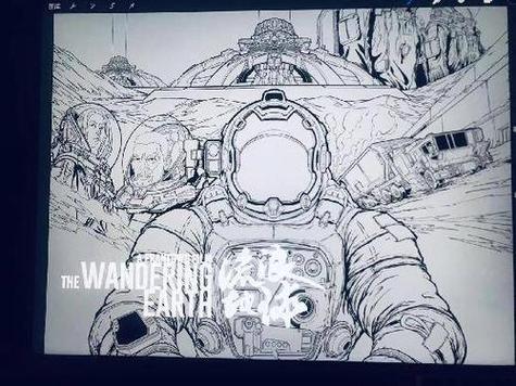 流浪地球宇航员简笔画,流浪地球介绍ppt模板