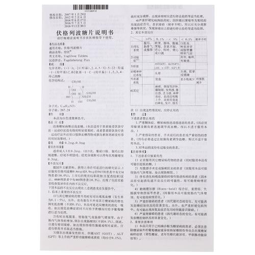 关于伏格列波糖片的副作用有哪些的信息