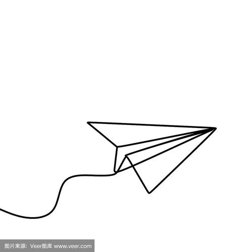 纸飞机简笔画logo,纸飞机简笔画 简单漂亮