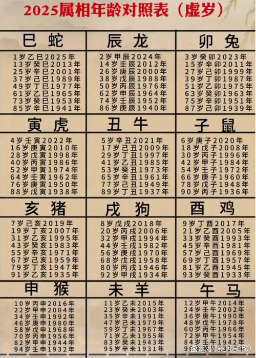 2025年生肖表正品,2021至2025年生肖